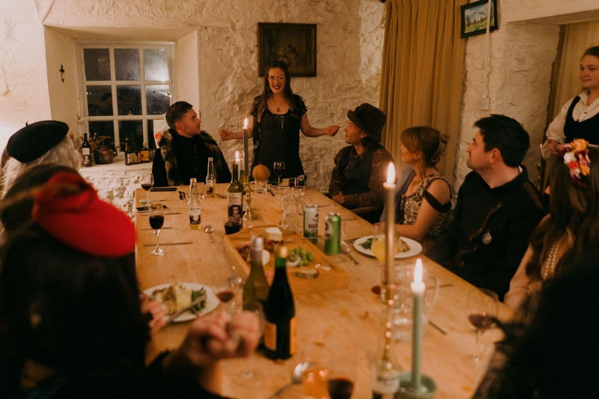 A murder mystery evening at the long table